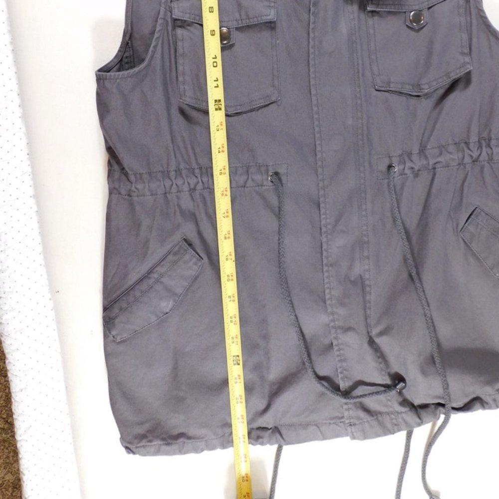 Pleione Women's Dark Gray Military Vest Size L - Picture 7 of 14